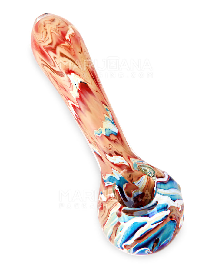 Melted Print Spoon Hand Pipe | 5.5in Long - Glass - Assorted Image