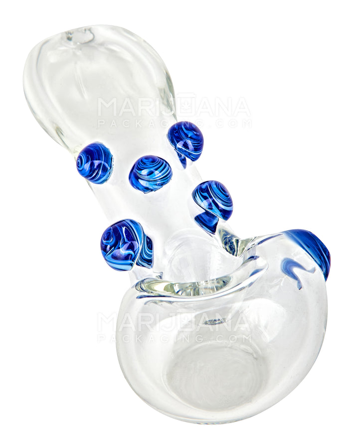 Spoon Hand Pipe w/ Multi Knockers | 4.5in Long - Glass - Assorted Image