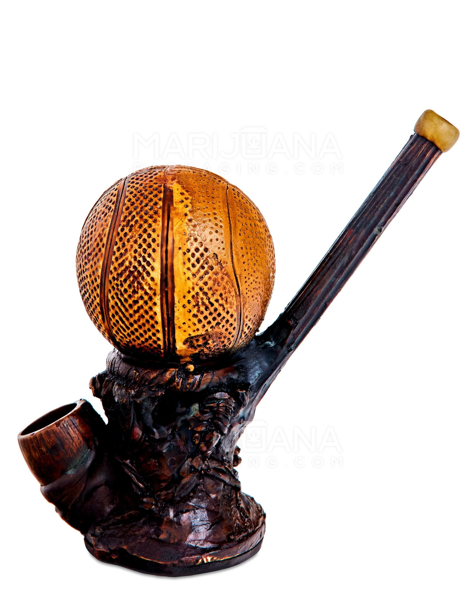 Basketball Wood Pipe | 6in Tall - Wood Bowl - Orange - 5