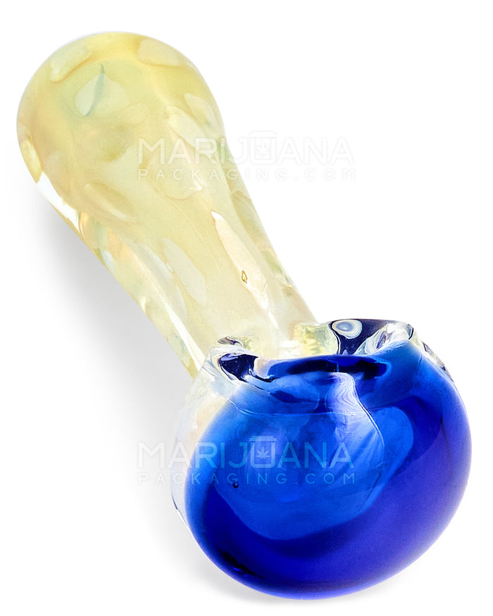 Multi Fumed Spoon Hand Pipe | 4in Long - Glass - Blue Image