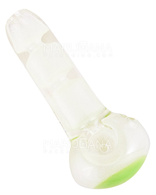 Glow-in-the-Dark | Marshmallow Block Spoon Hand Pipe | 5in Long - Glass - Slime - 1