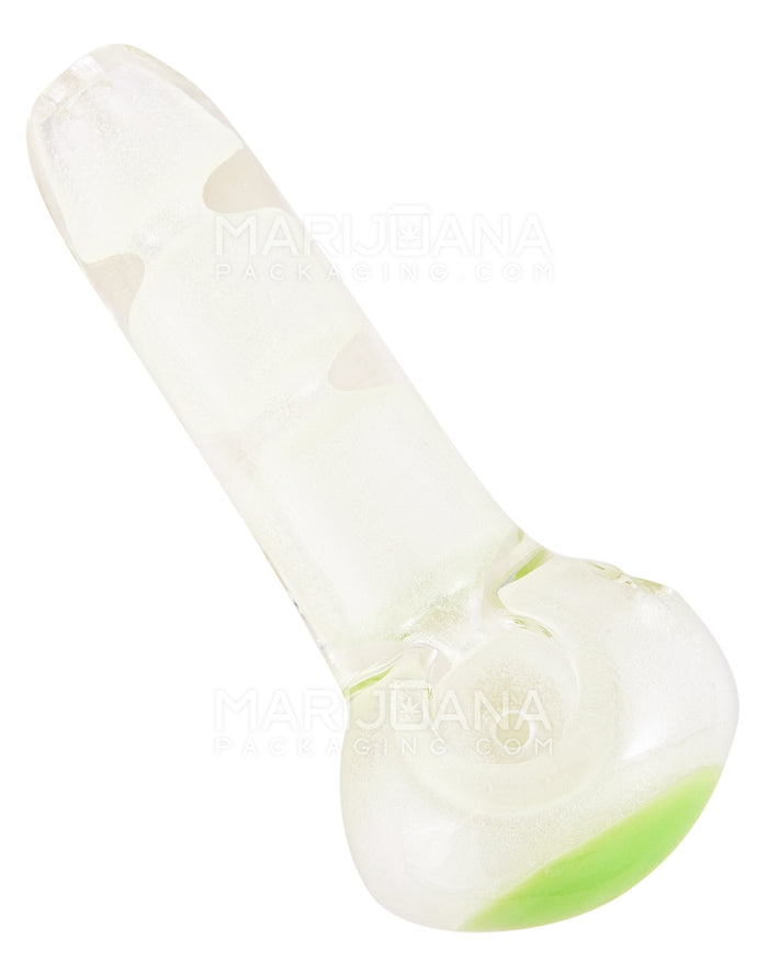 Glow-in-the-Dark | Marshmallow Block Spoon Hand Pipe | 5in Long - Glass - Slime Image