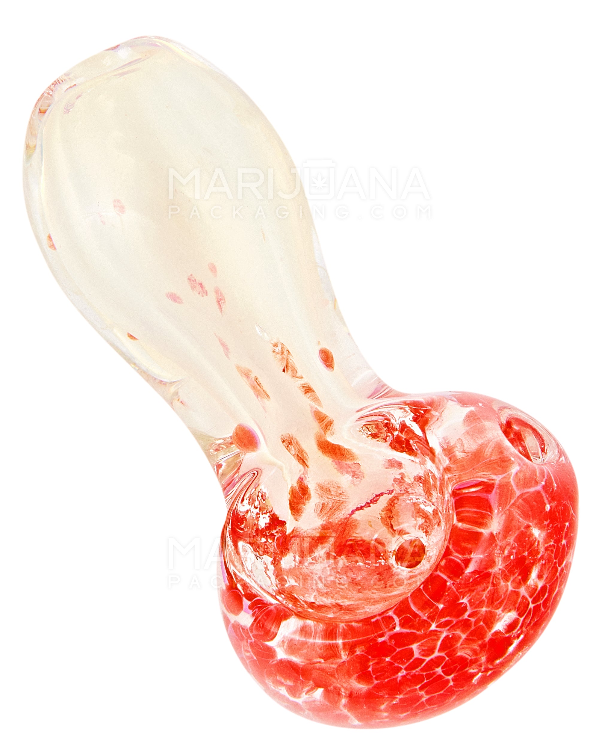 Frit & Gold Fumed Spoon Hand Pipe | 2.5in Long - Glass - Assorted - 5