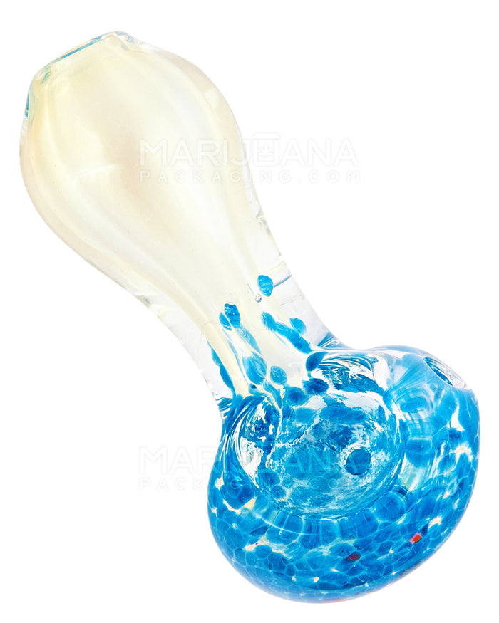 Frit & Gold Fumed Spoon Hand Pipe | 2.5in Long - Glass - Assorted Image