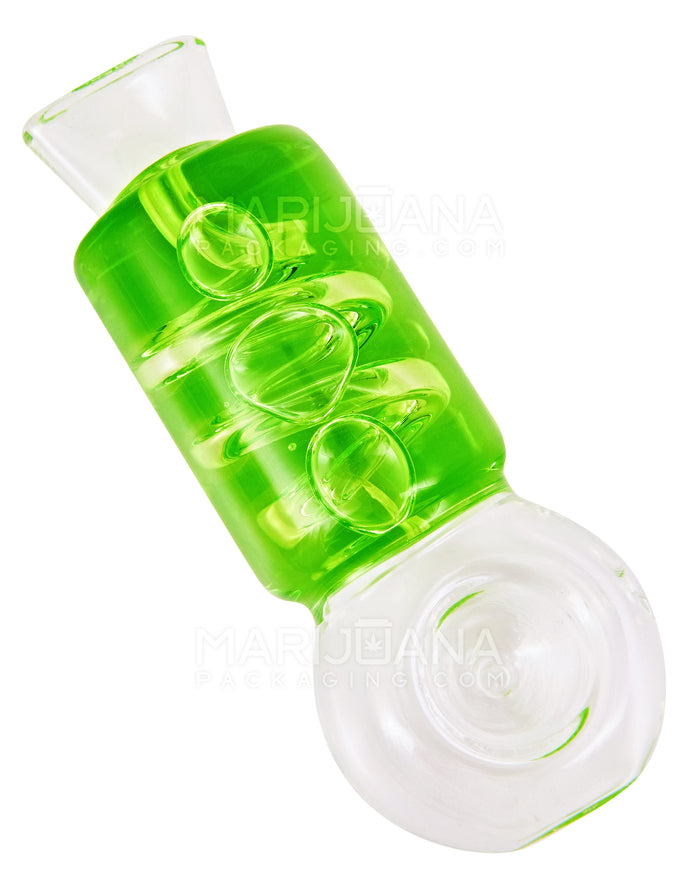 Glycerin Coil Spoon Hand Pipe | 4in Long - Glass - Assorted Image