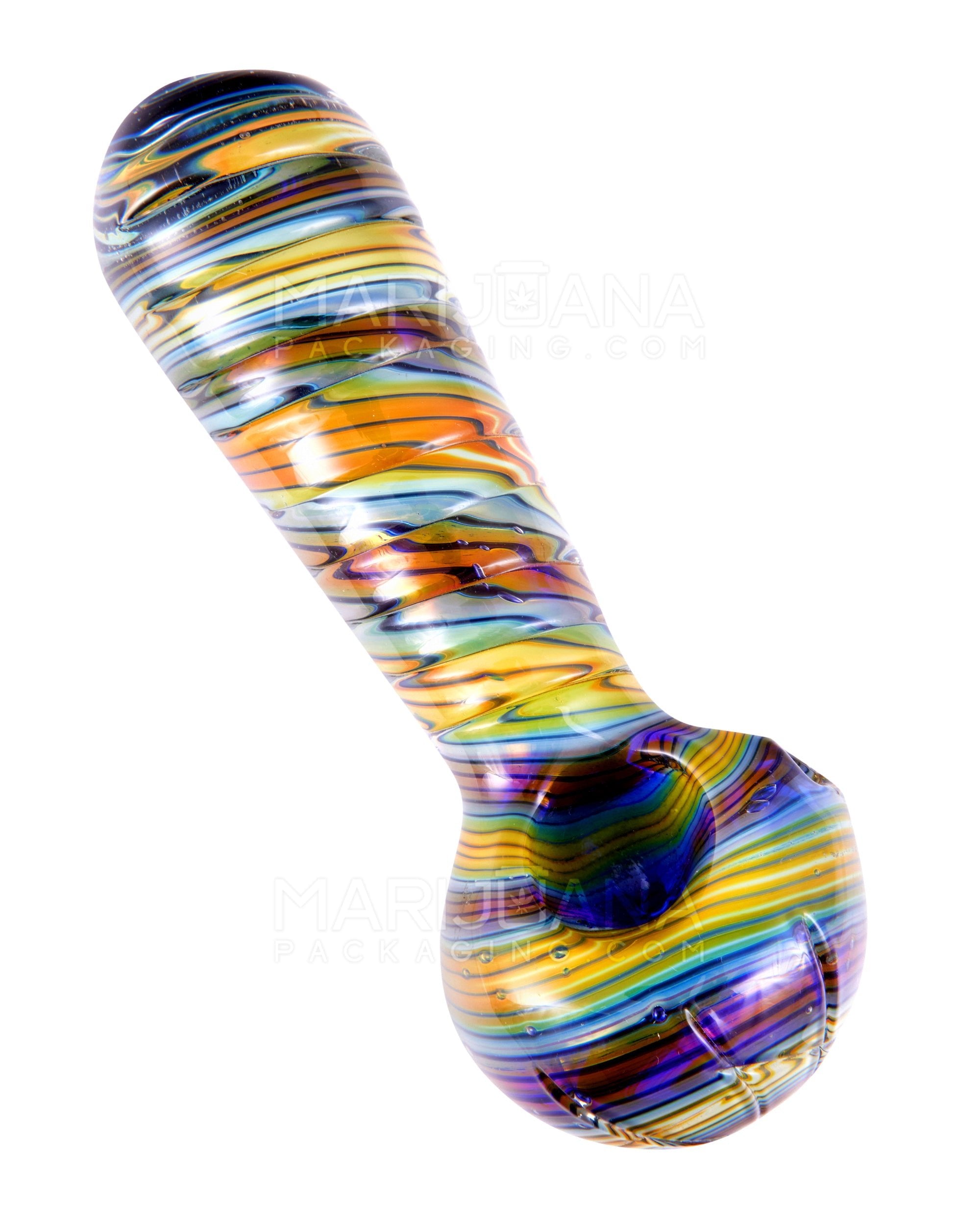 Spiral Ridged Cut Spoon Hand Pipe | 5.5in Long - Glass - Assorted - 1