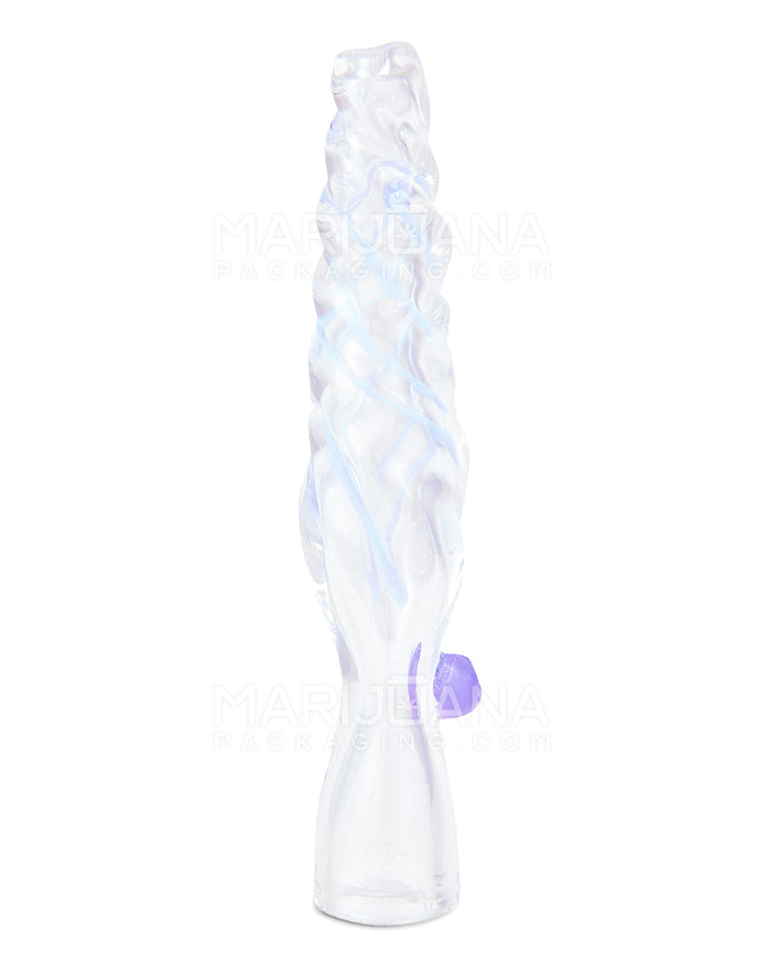 Spiral Chillum Hand Pipe w/ Knocker | 3.75in Long - Glass - Assorted Image