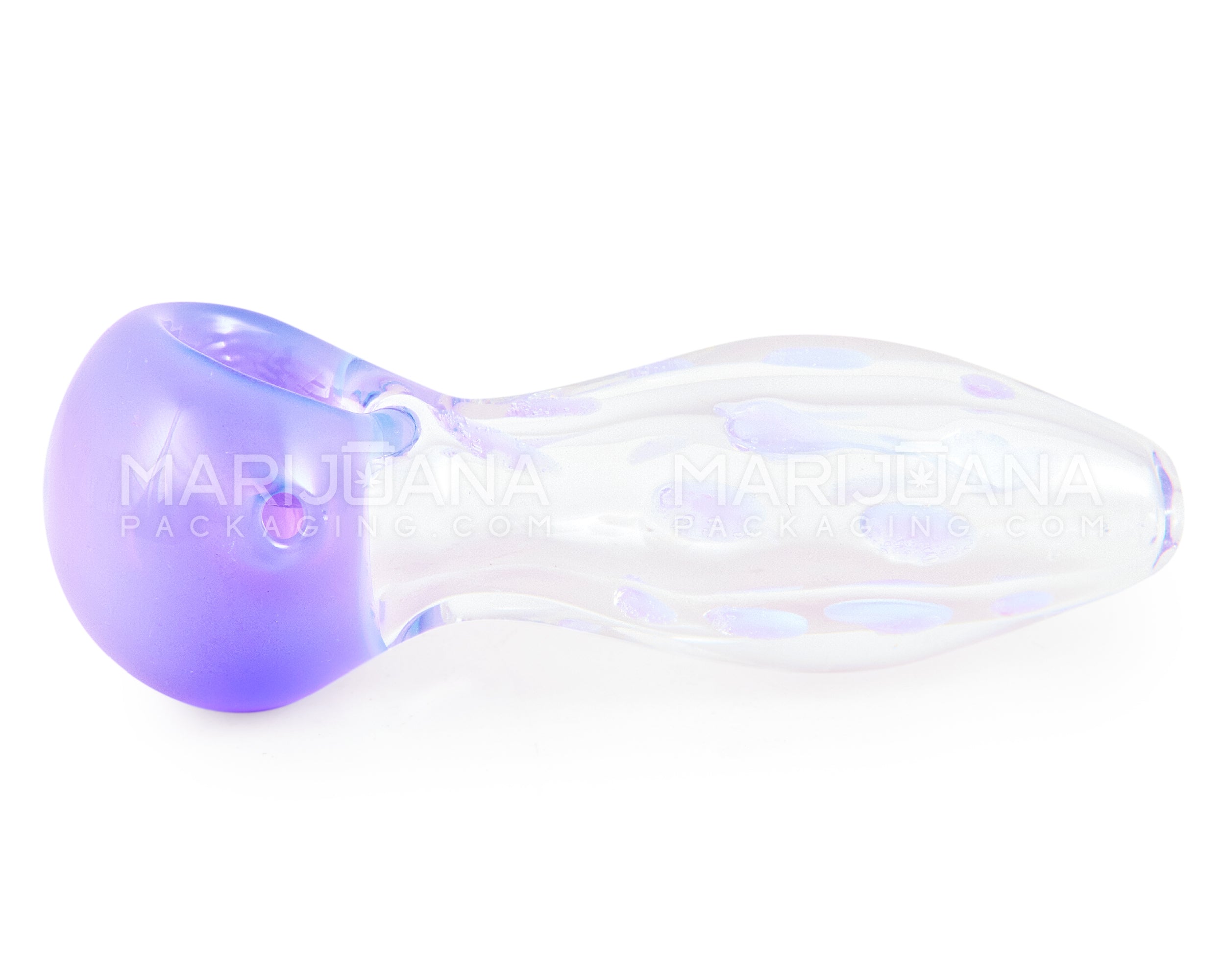 Speckled Spoon Hand Pipe w/ Colored Bowl | 3in Long - Glass - Assorted - 4