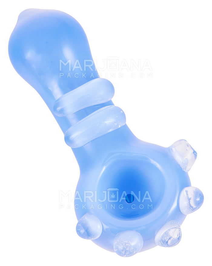 Ringed Spoon Hand Pipe w/ Multi Knockers | 3.75in Long - Glass - Assorted Image