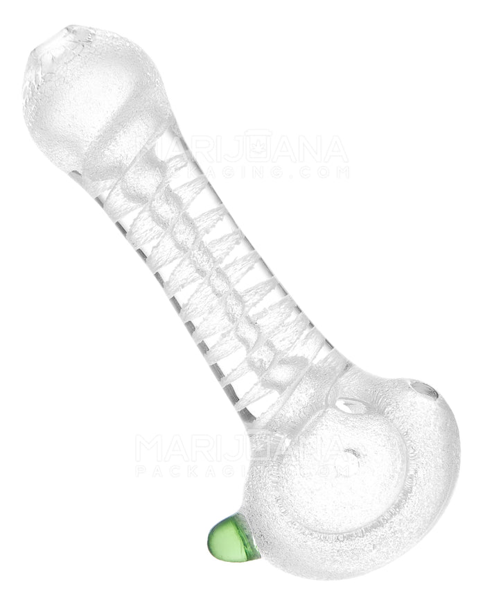 Glow-in-the-Dark | Spiral Spoon Hand Pipe | 4in Long - Glass - Assorted Image