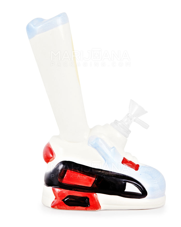 Classic Sneaker Painted Ceramic Pipe | 8.5in Tall - 14mm Bowl - Mixed Image