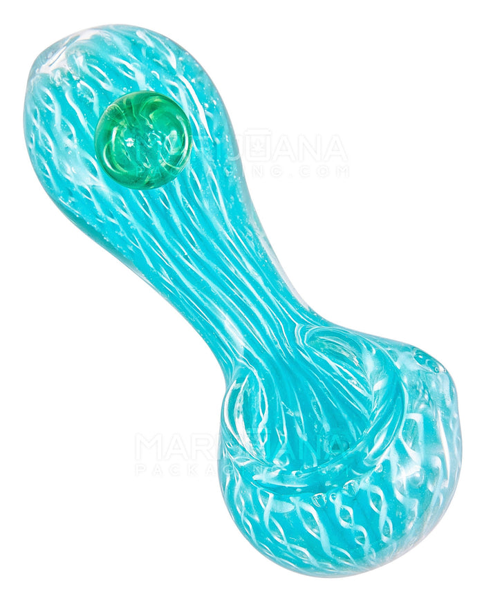 Raked & Ribboned Spoon Hand Pipe | 3.5in Long - Glass - Assorted Image