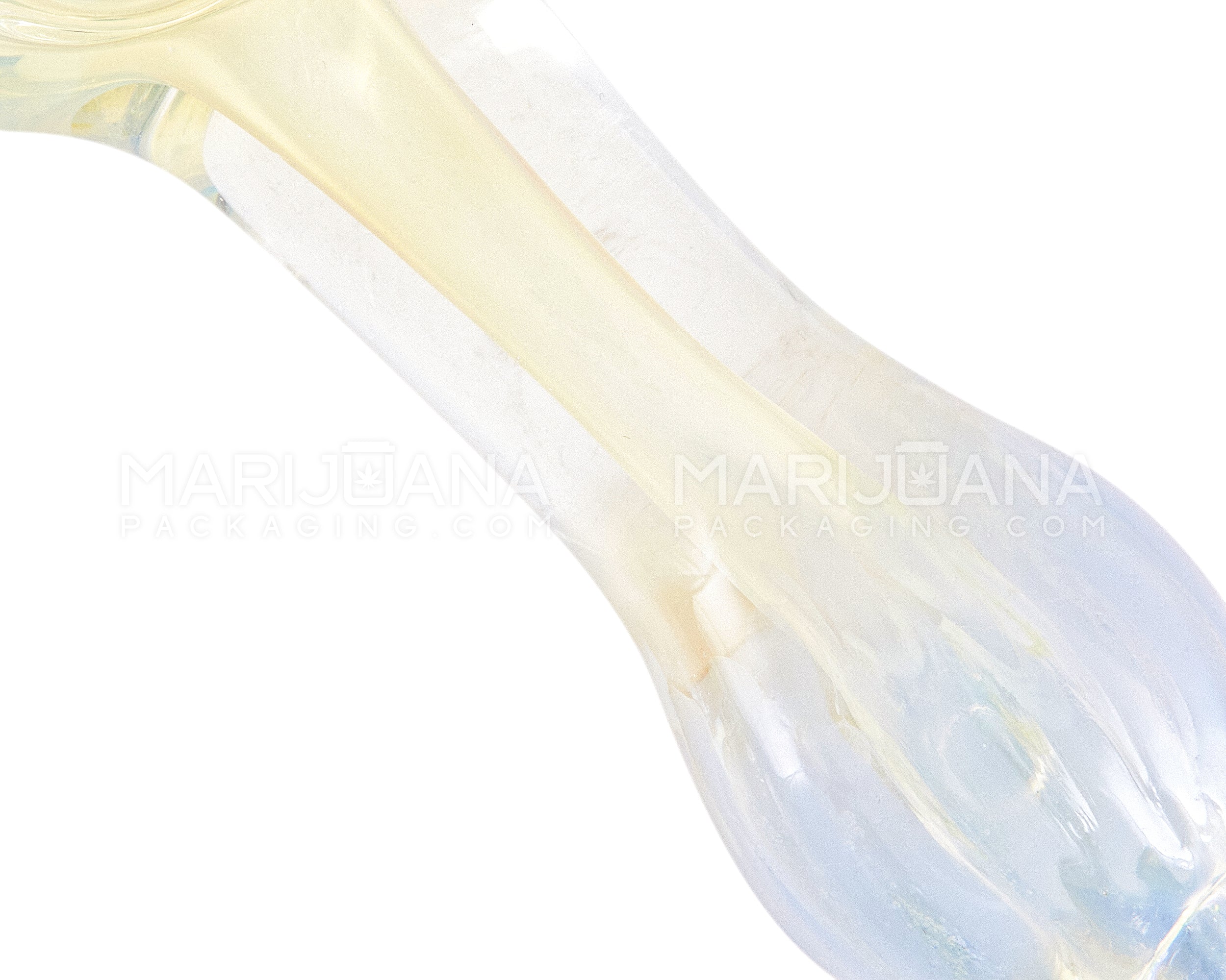 Fumed Spoon Hand Pipe w/ Knocker | 4in Long - Glass - Assorted - 3