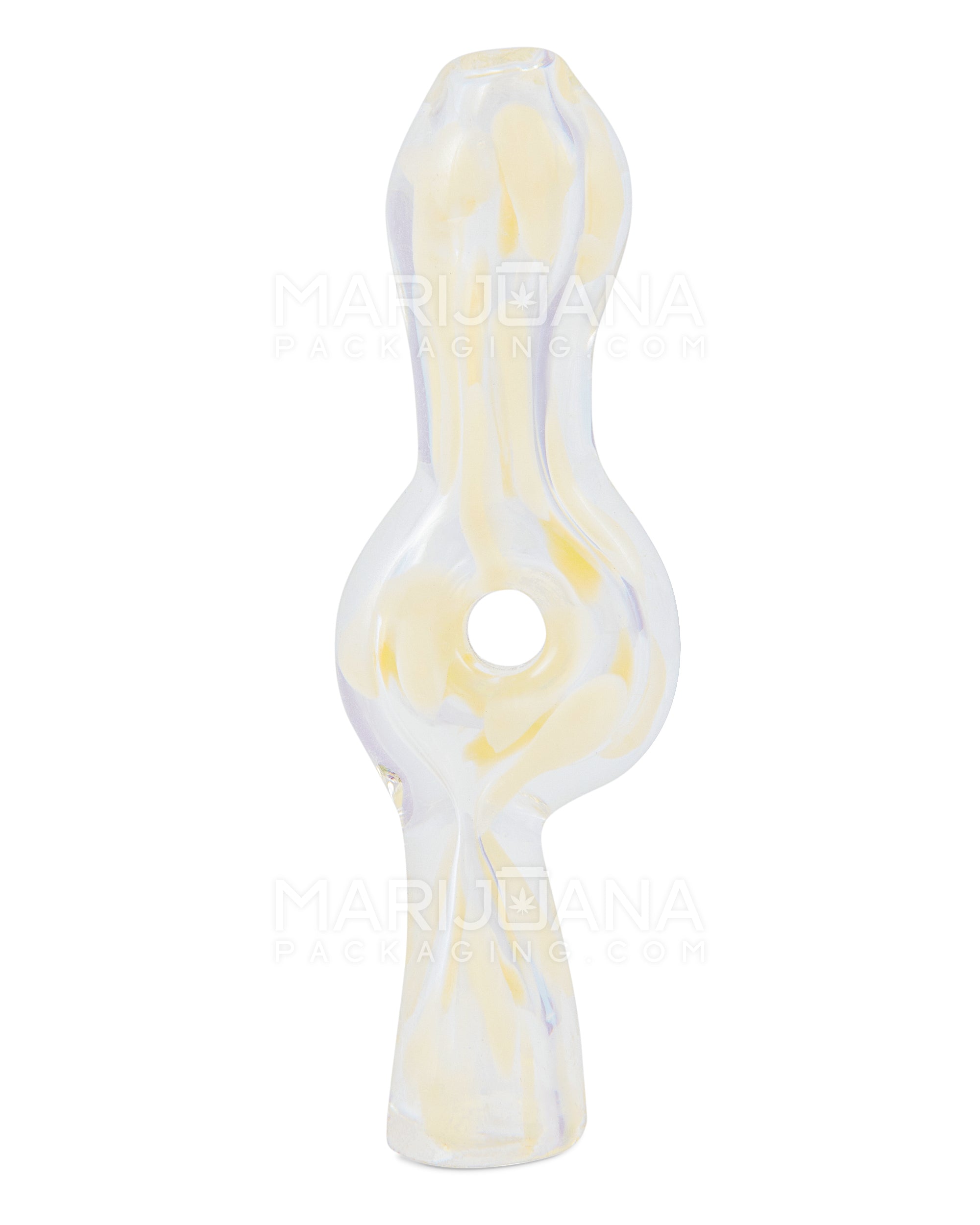 Speckled Donut Chillum Hand Pipe | 3.5in Long - Glass - Assorted - 6