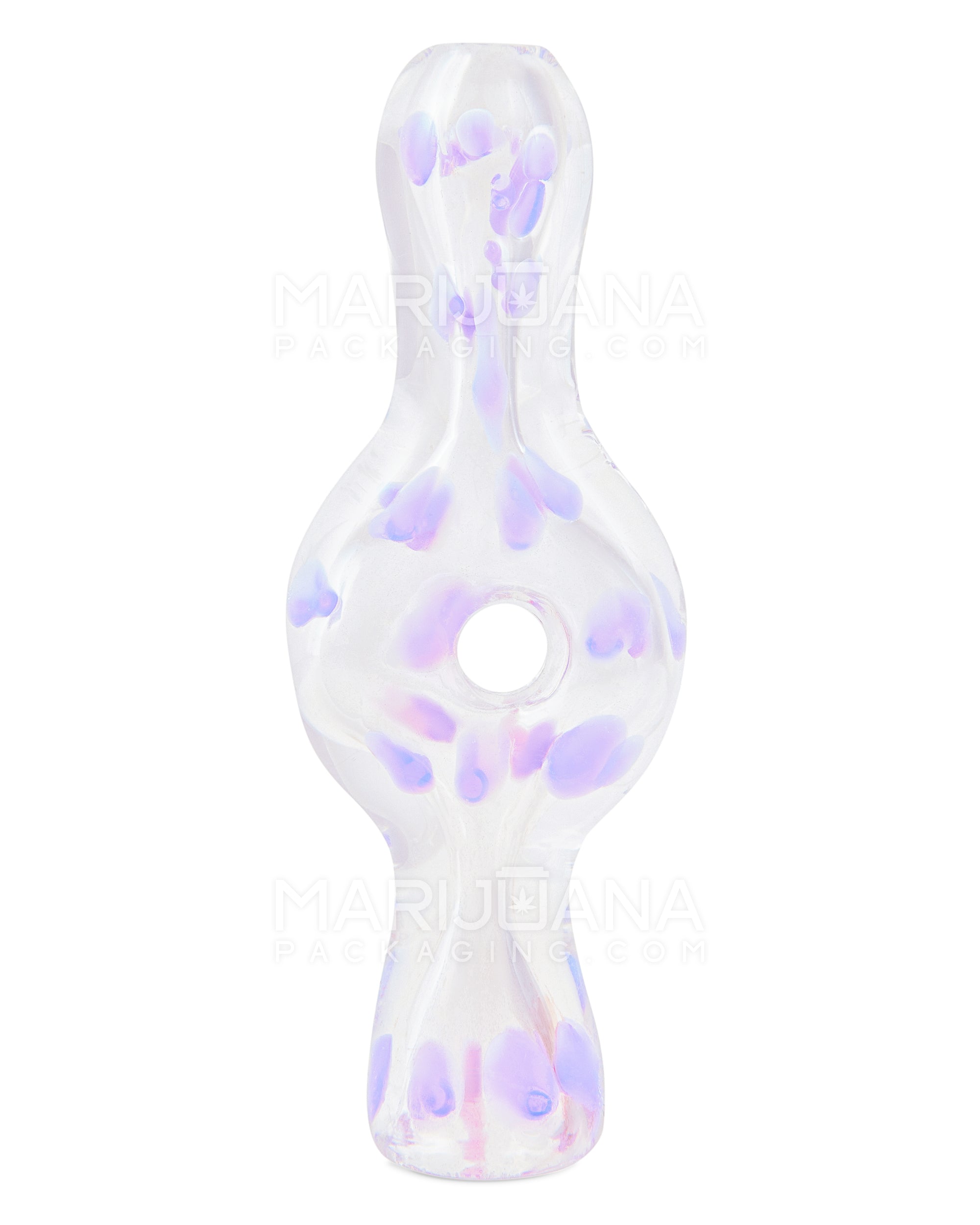 Speckled Donut Chillum Hand Pipe | 3.5in Long - Glass - Assorted - 1