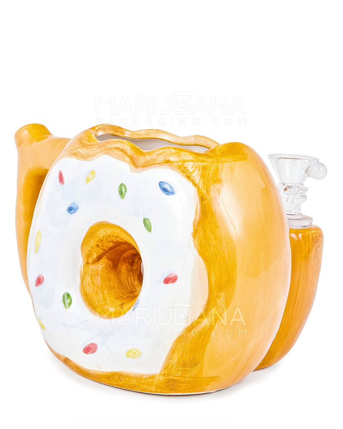 Donut Sprinkles Mug Ceramic Pipe | 7.5in Long - 14mm Bowl - Mixed Image