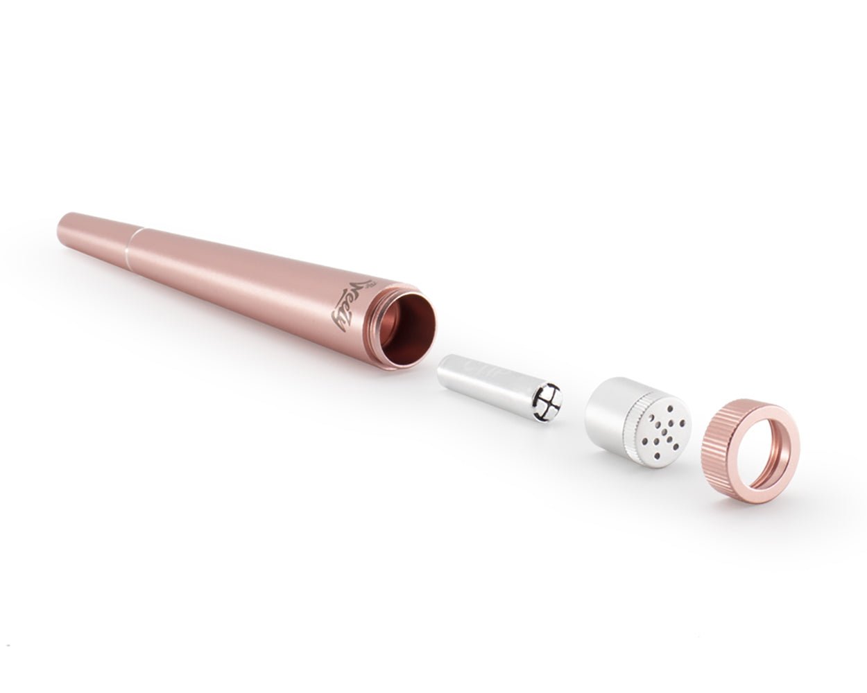 CTIP | Weezy Smoking Pipe | 4in Long - Aluminum - Rose Gold - 3