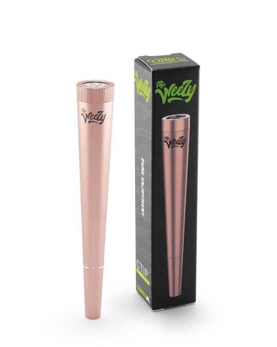 CTIP | Weezy Smoking Pipe | 4in Long - Aluminum - Rose Gold - 1