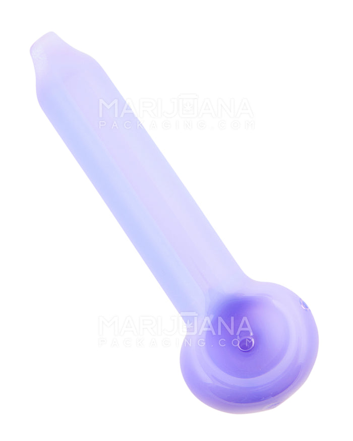 Straight Spoon Hand Pipe | 4in Long - Glass - Purple Image