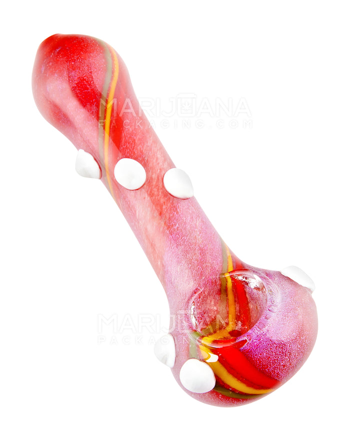 Ribboned & Striped Thick Hand Pipe | 4.5in Long - Glass - Assorted Image