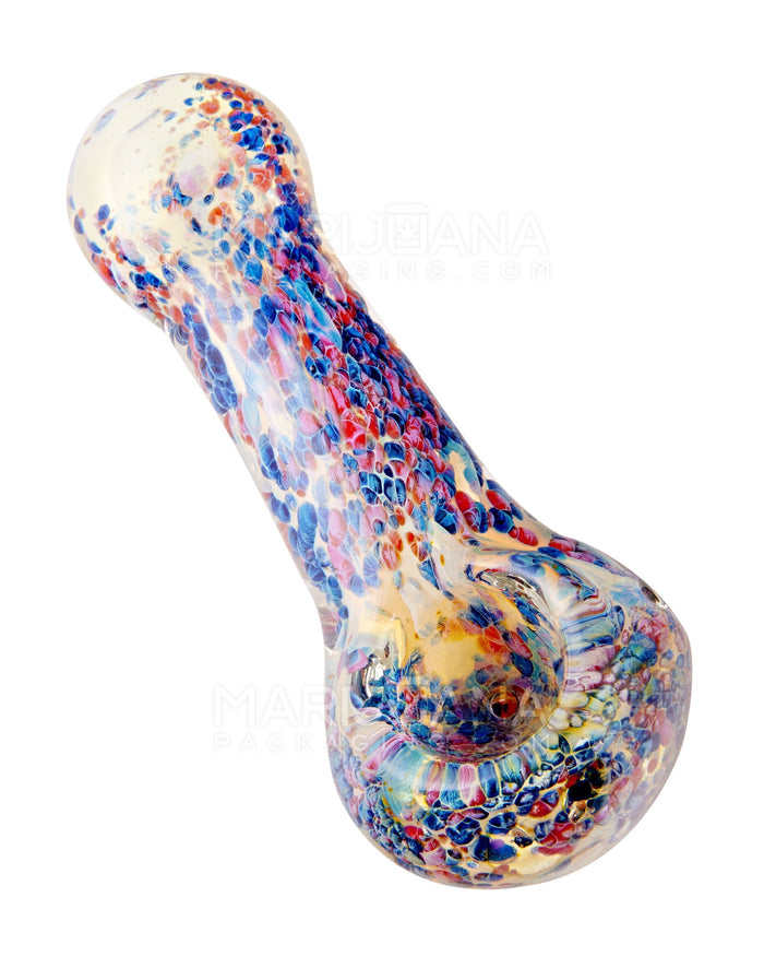 Frit & Fumed Spoon Hand Pipe | 4.5in Long - Glass - Assorted Image