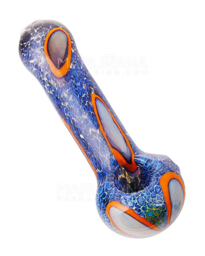 Frit & Fumed Swirl Spoon Hand Pipe | 5in Long - Glass - Assorted Image