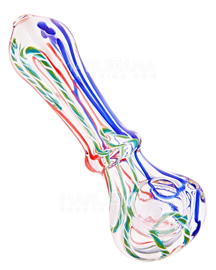 Spiral Swirl Spoon Hand Pipe | 4.5in Long - Glass - Assorted Image