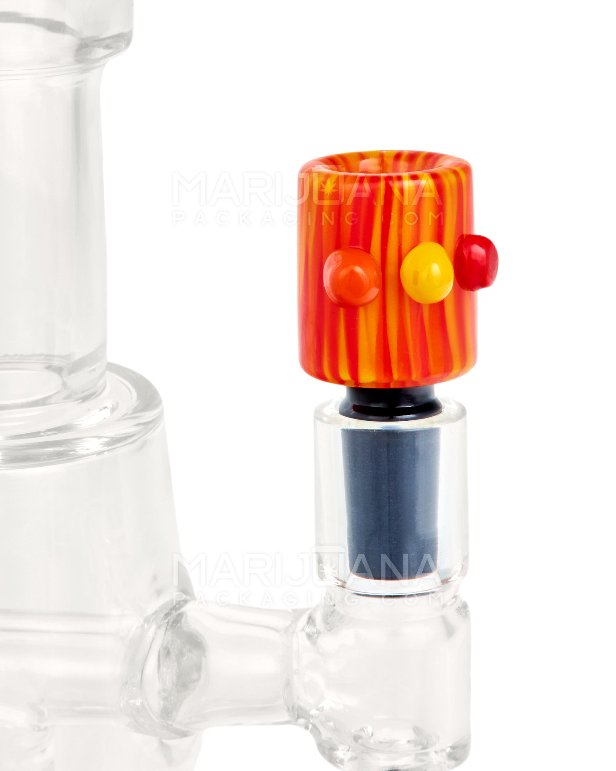 Striped Triple Knocker Bowl | Glass - 14mm Male - Assorted - 5