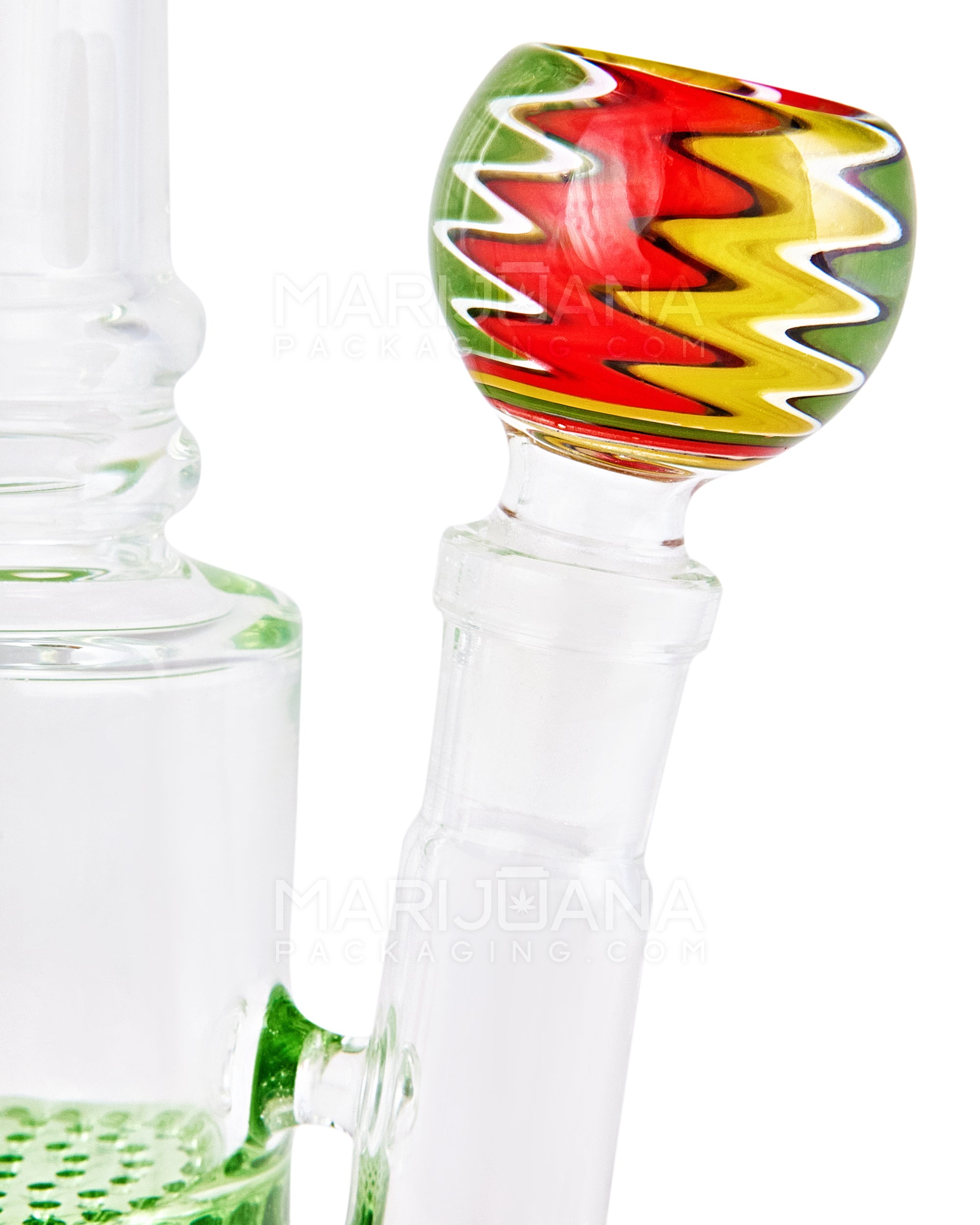 Rasta Wig Wag Bowl | Glass - 14mm Male - Assorted - 3