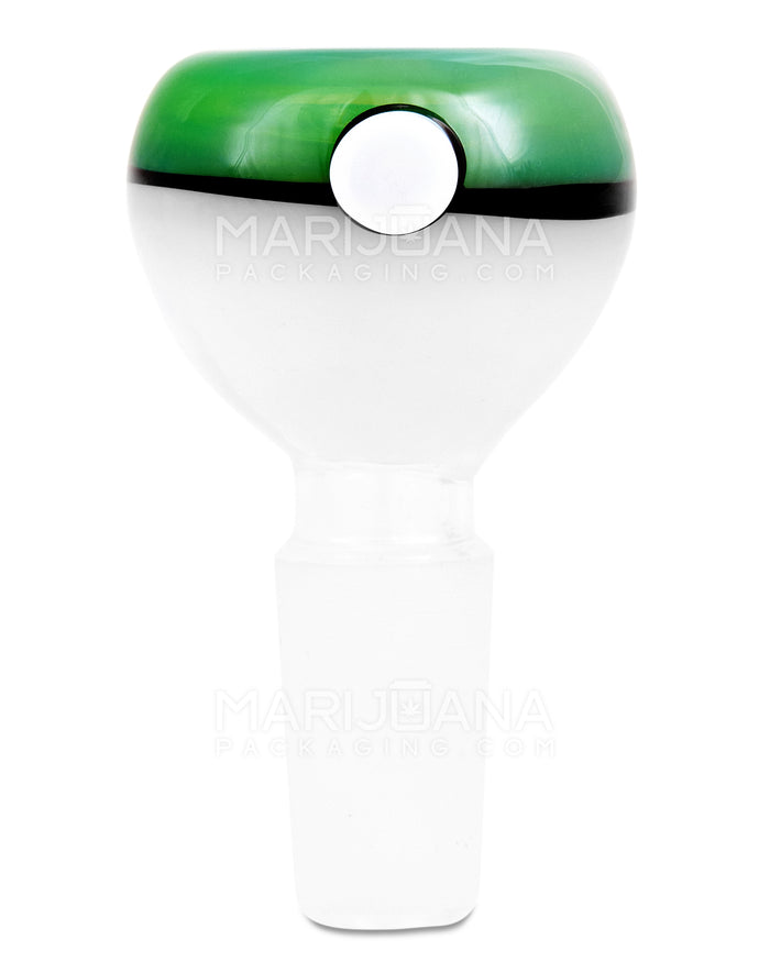 Pokeball Style Bowl | Glass - 14mm Male - Green Image