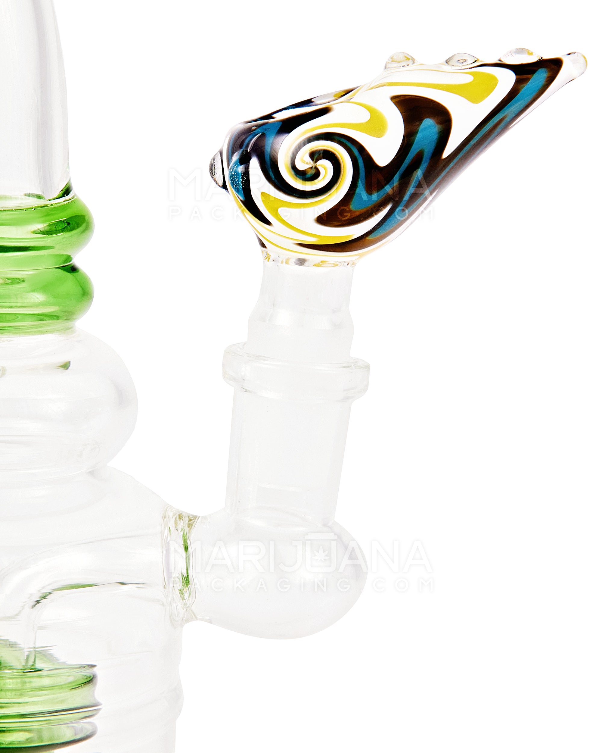 Wig Wag Teardrop Multi Knocker Bowl | Glass - 14mm Male - Assorted - 9