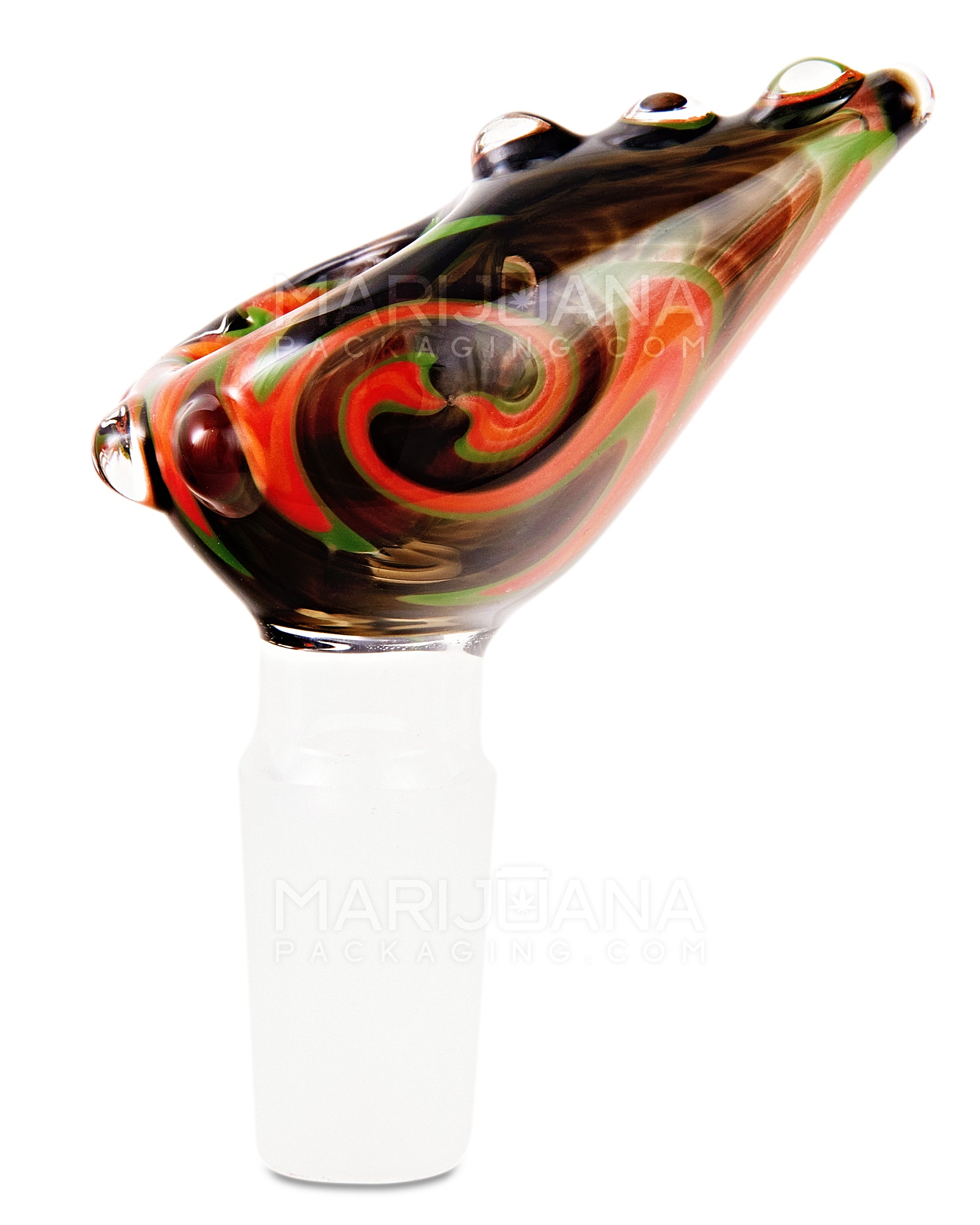 Wig Wag Teardrop Multi Knocker Bowl | Glass - 14mm Male - Assorted - 6