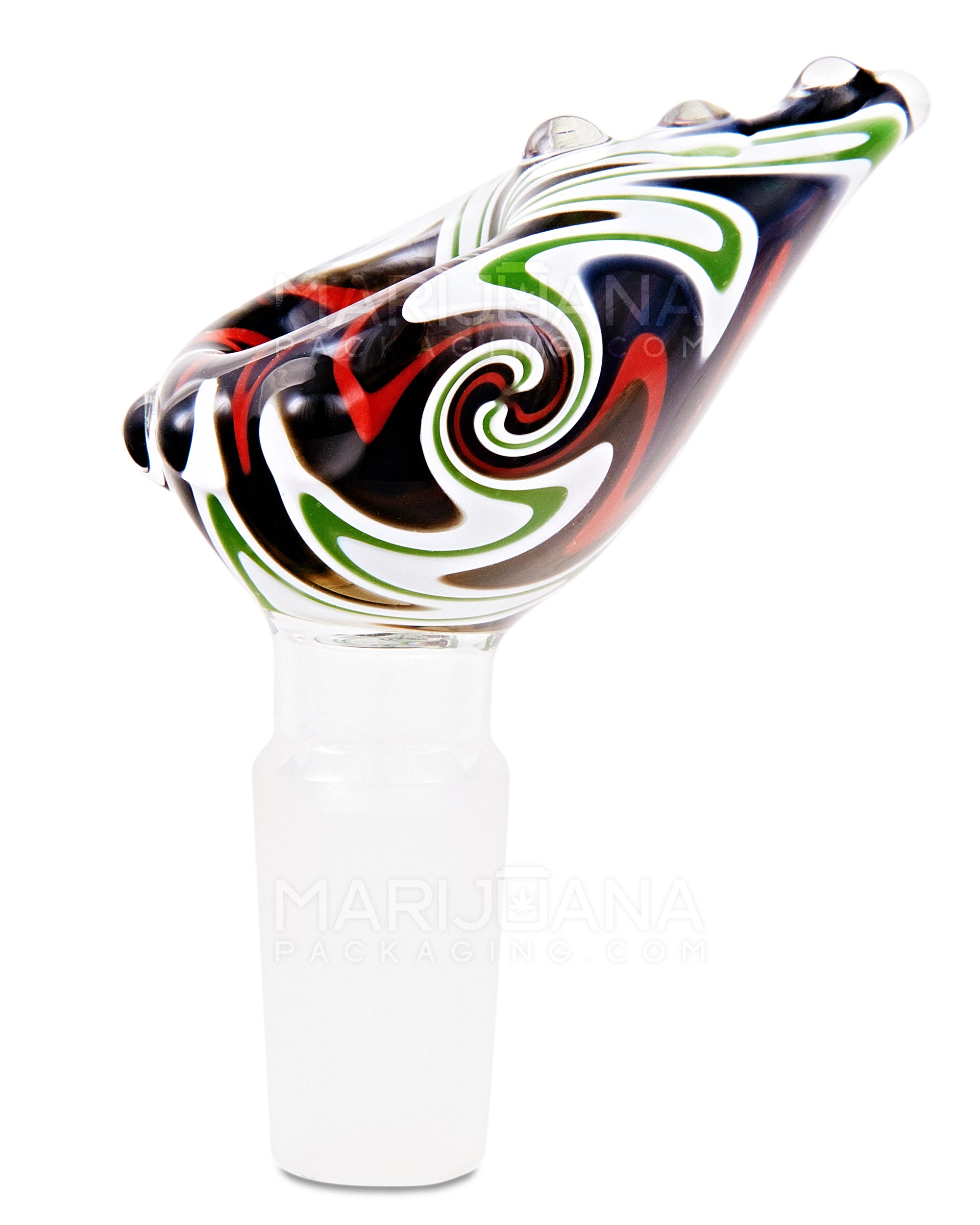 Wig Wag Teardrop Multi Knocker Bowl | Glass - 14mm Male - Assorted - 3