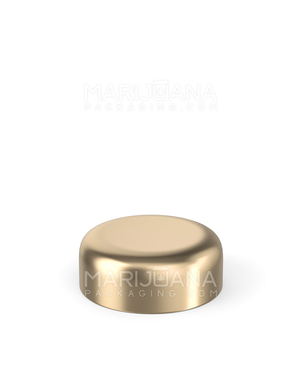 Child Resistant Dome Push Down & Turn Plastic Caps w/ Foil Liner | 38mm - Matte Gold | Sample - 3