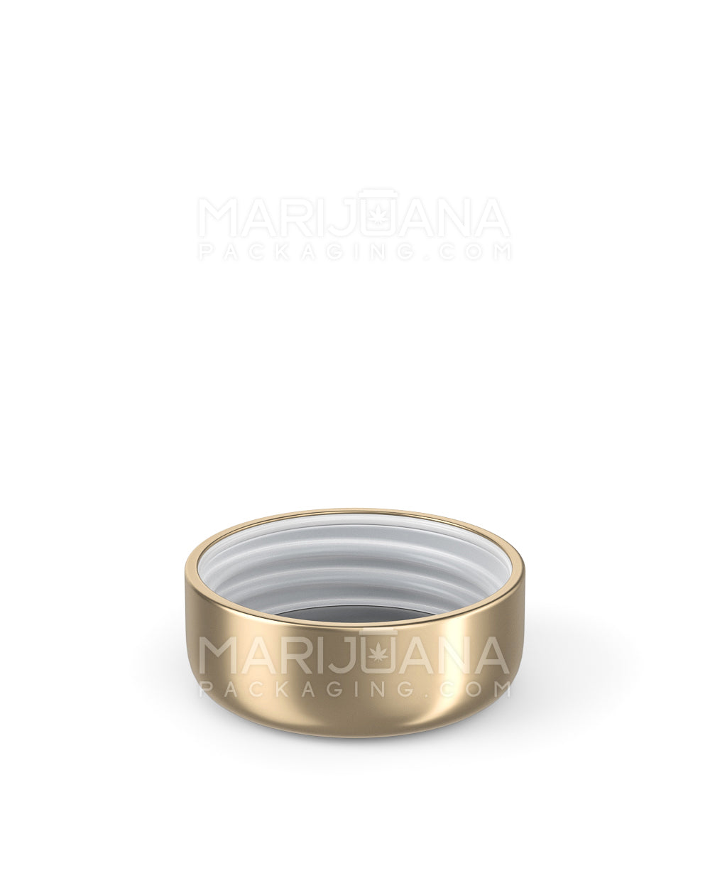 Child Resistant Dome Push Down & Turn Plastic Caps w/ Foil Liner | 38mm - Matte Gold | Sample - 4