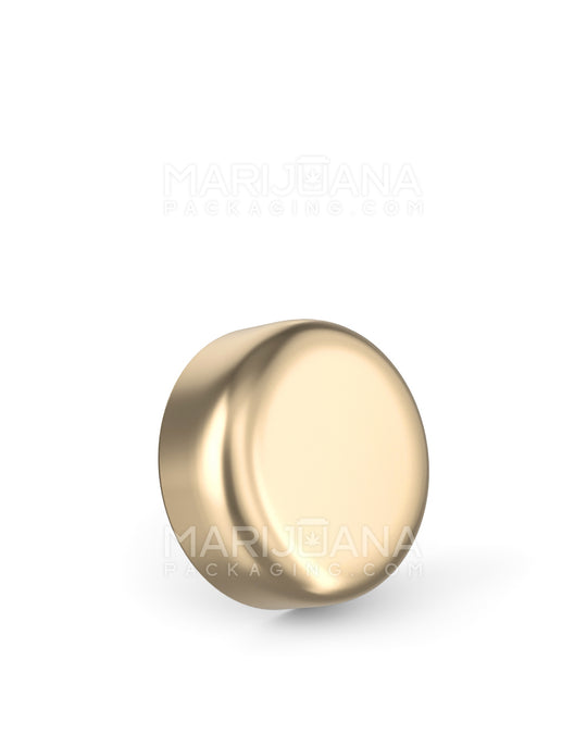 Child Resistant Dome Push Down & Turn Plastic Caps w/ Foil Liner | 38mm - Matte Gold | Sample - 1