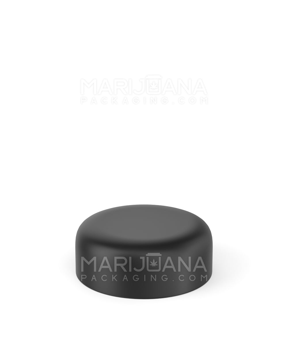 Child Resistant Dome Push Down & Turn Plastic Caps w/ Foil Liner | 38mm - Matte Black | Sample - 3