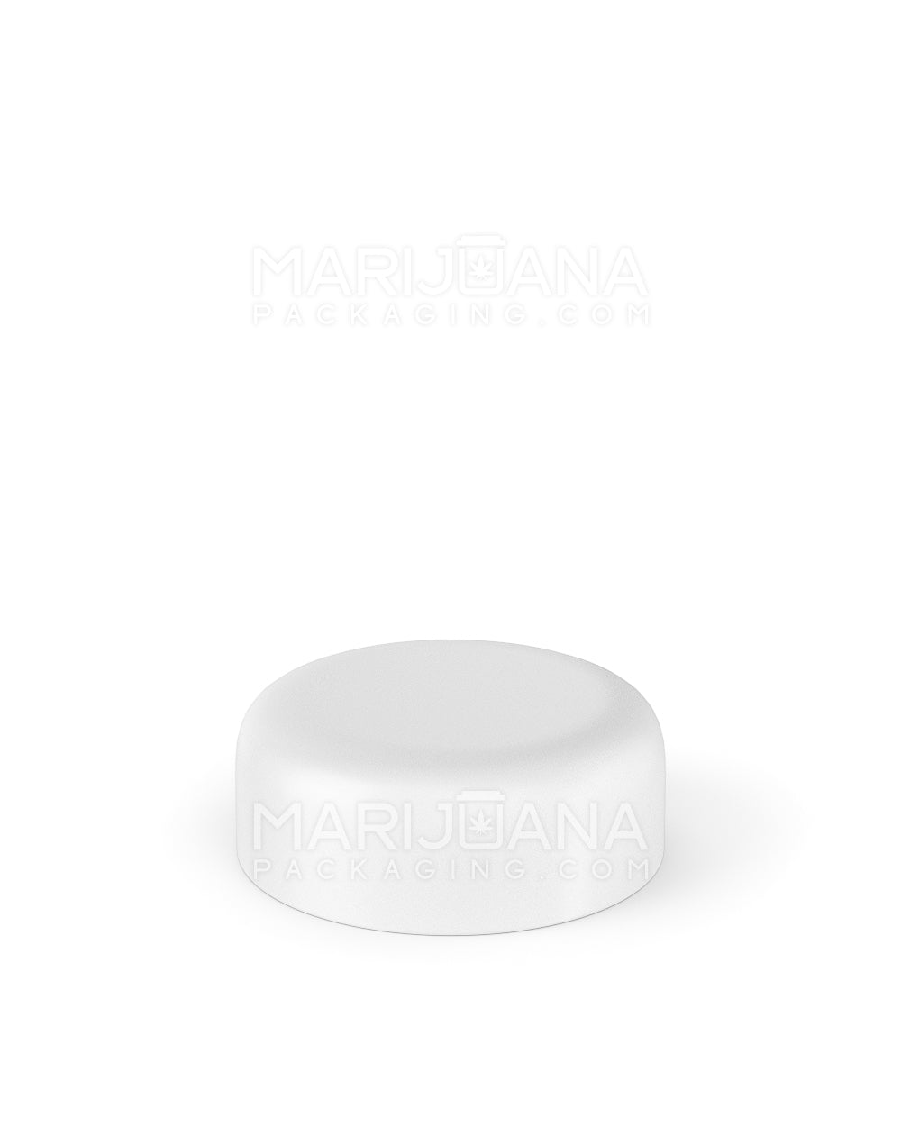 Child Resistant Dome Push Down & Turn Plastic Caps w/ Foil Liner | 38mm - Matte White | Sample - 3