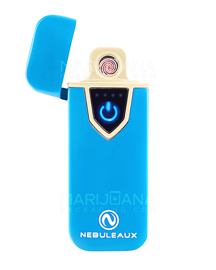 NEBULEAUX | USB Metal Flameless Lighter | 3in Tall - No Butane - Blue Image