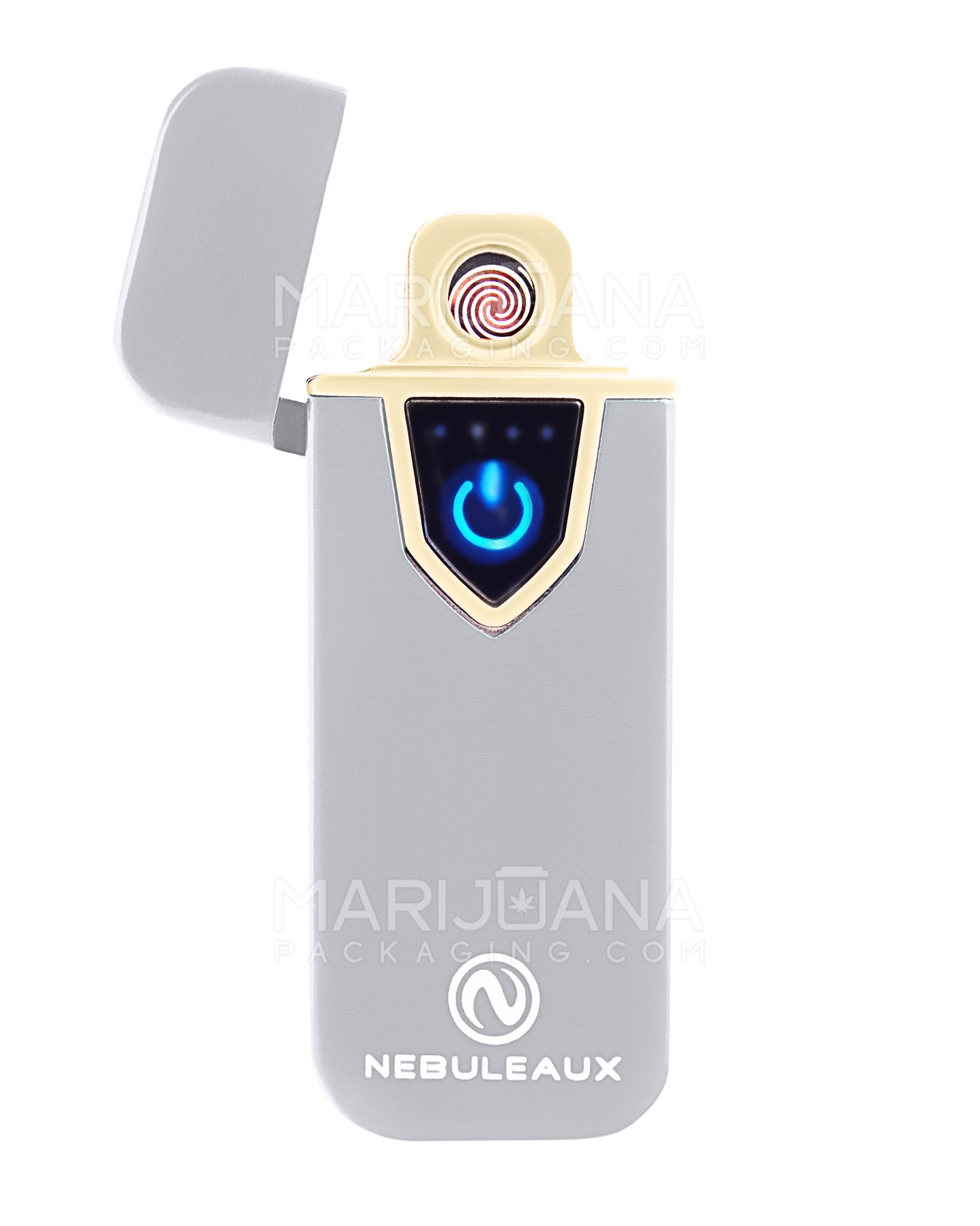 NEBULEAUX | USB Metal Flameless Lighter | 3in Tall - No Butane - Silver