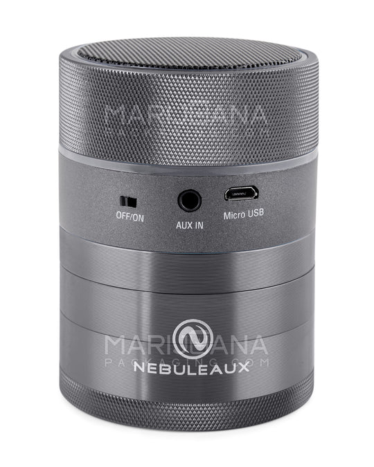 NEBULEAUX | LED Herb Grinder w/ Built-In Wireless Bluetooth Speakers | 4 Piece - 62mm - Black