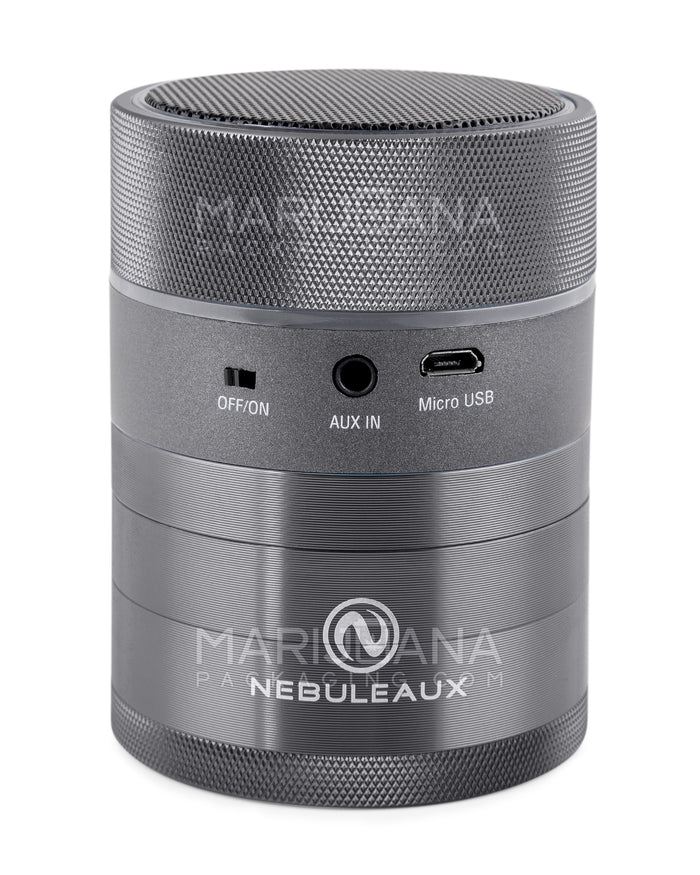 NEBULEAUX | LED Herb Grinder w/ Built-In Wireless Bluetooth Speakers | 4 Piece - 62mm - Black Image