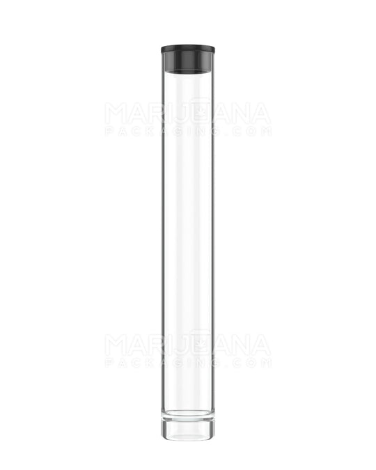 Buttonless Vape Cartridge Tube w/ Black Cap | 86mm - Clear Plastic | Sample - 1