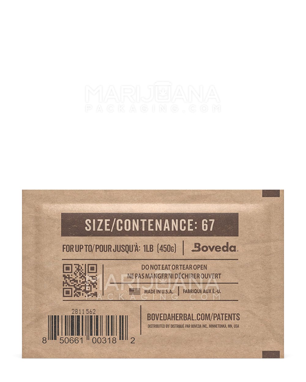 BOVEDA | 'Retail Display' Large Humidity Control Packs | 67 Grams - 62% - 12 Count - 4