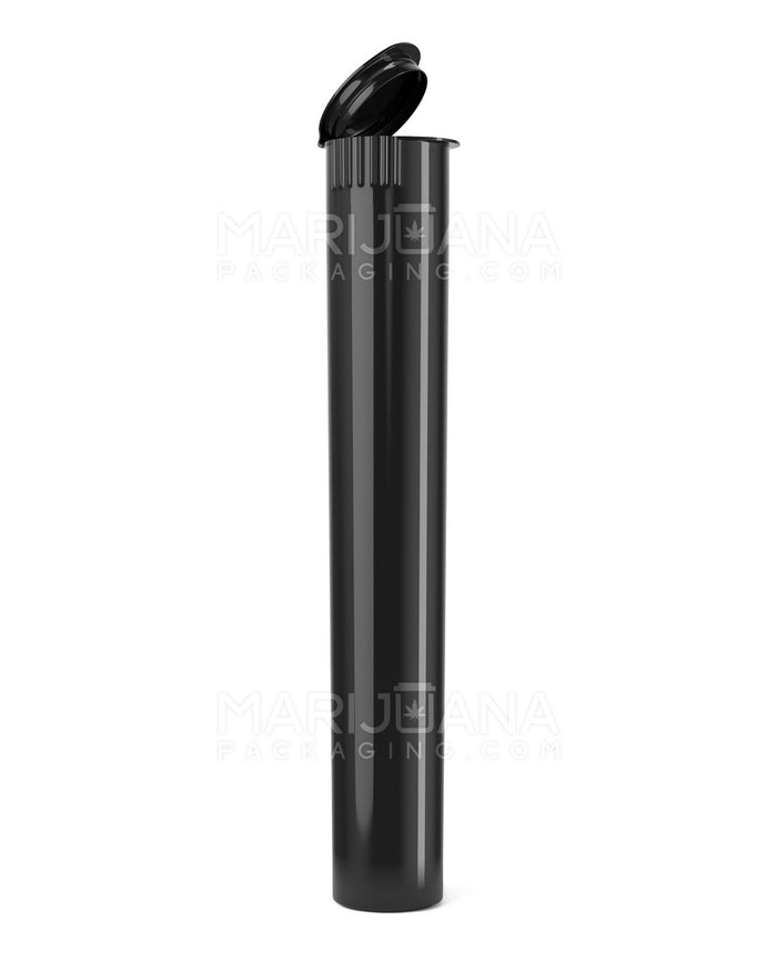 Child Resistant King Size Pop Top Opaque Plastic Pre-Roll Tubes | 116mm - Black | Sample Image