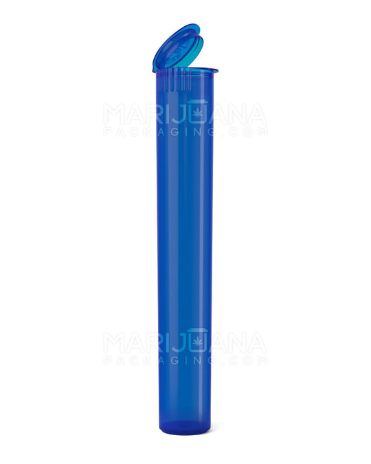 Child Resistant King Size Pop Top Translucent Plastic Pre-Roll Tubes | 116mm - Blue | Sample - 1