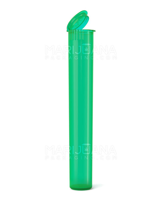 Child Resistant King Size Pop Top Translucent Plastic Pre-Roll Tubes | 116mm - Green | Sample - 1