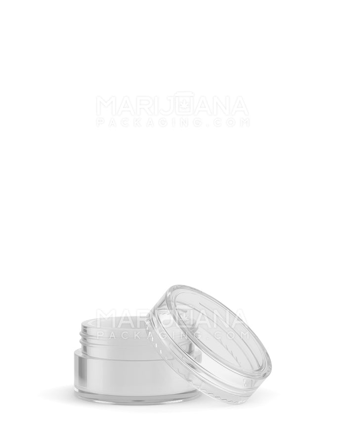 Clear Concentrate Containers w/ Screw Top Cap & White Silicone Insert | 7mL - Plastic | Sample Image