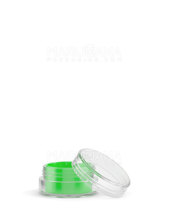 Clear Concentrate Containers w/ Screw Top Cap & Green Silicone Insert | 5mL - Plastic | Sample - 1