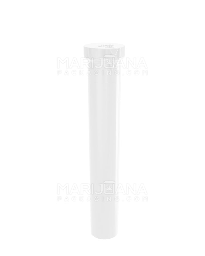 Child Resistant | King Size ‘Line-Up Arrow’ Pre-Roll Tubes | 116mm - Opaque White Plastic - 500 Count Image